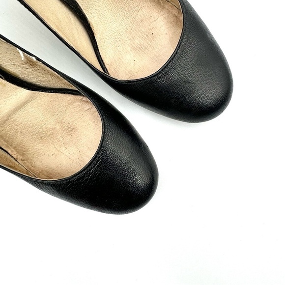 MICHEAL KORS BLACK LEATHER HEELS WOMAN SIZE 7 - Picture 12 of 13